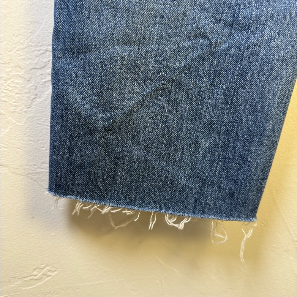 Blue Distressed Women’s Jeans with Patch Detail - Picture 6 of 7